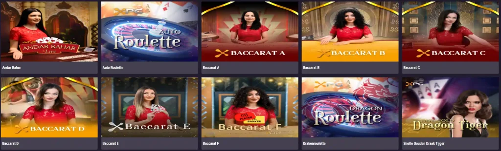 SpinKings24 Casino live casino met baccarat, roulette en live dealers
