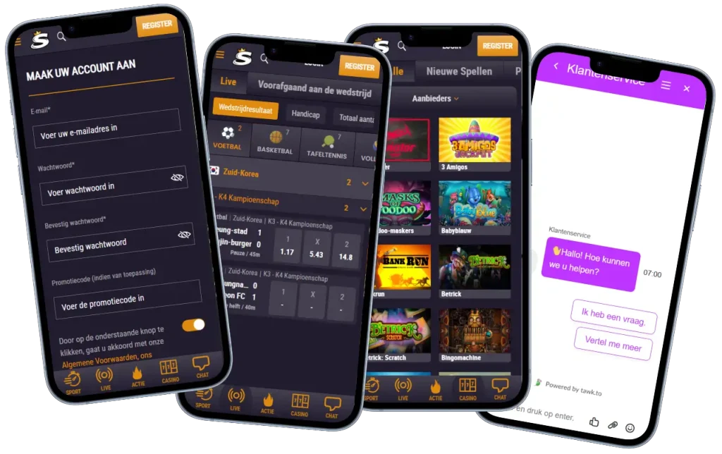 SpinKings24 Casino mobiele registratie, live betting, slots en klantenservice